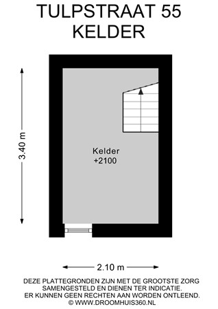 Floorplan - Tulpstraat 55, 6361 JB Nuth